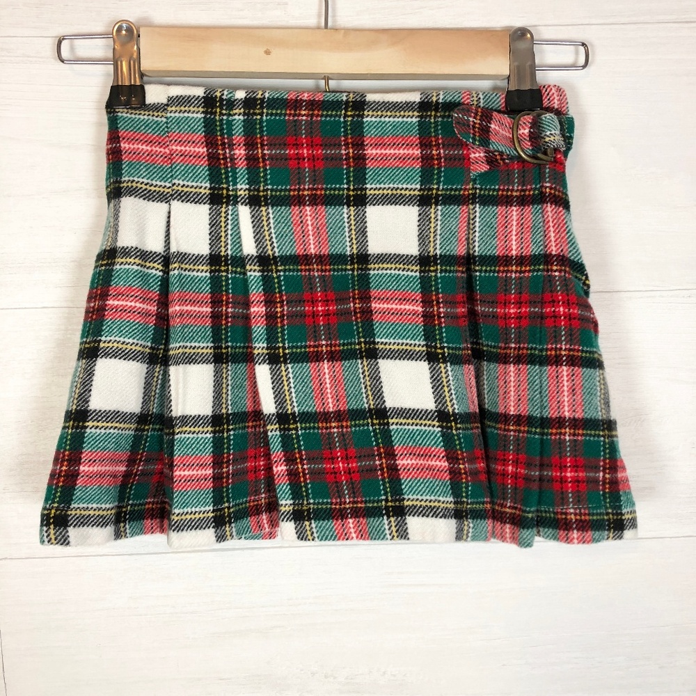Girls Tartan Plaid Holiday Flannel Skirt Sz 5T